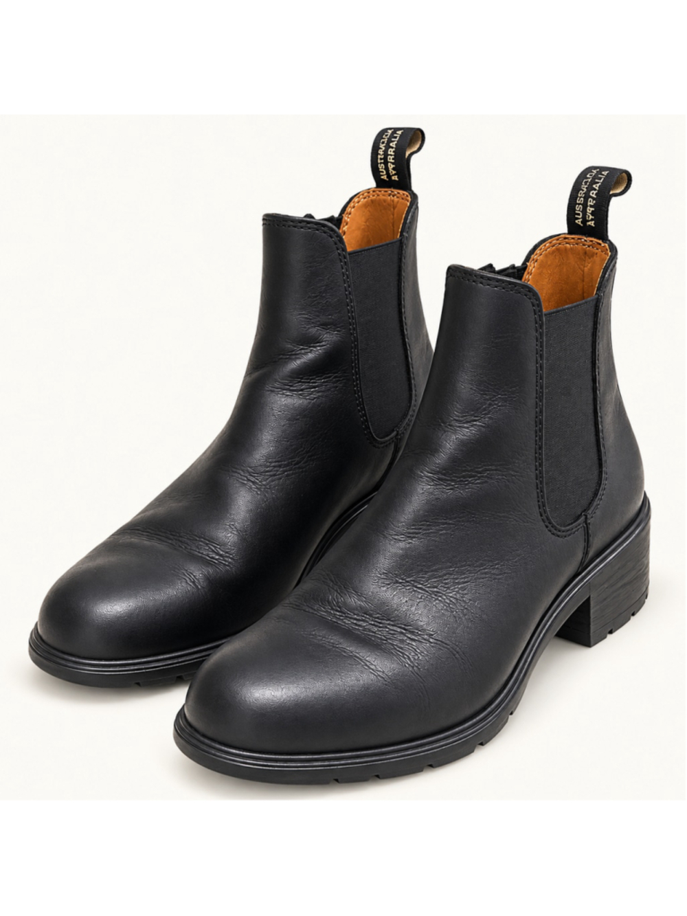 Blundstone Black Leather Chelsea Boots Women's 10 AU 7